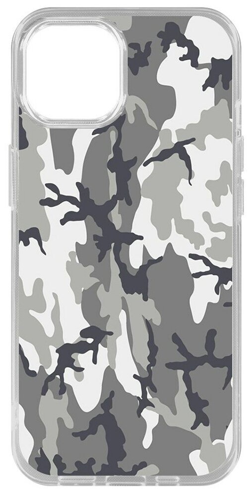 Силиконовый чехол / накладка / бампер Камуфляж серый для iPhone 14 Plus