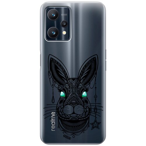 Силиконовый чехол на Realme 9 Pro, Рилми 9 Про с 3D принтом Grand Rabbit прозрачный чехол книжка на realme 10 pro реалми 10 про с 3d принтом grand rabbit черный