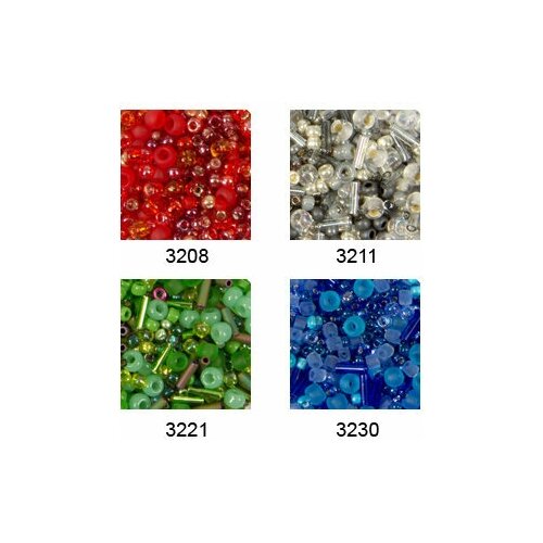 фото Бисер mix 3 25 г №3208 алый toho