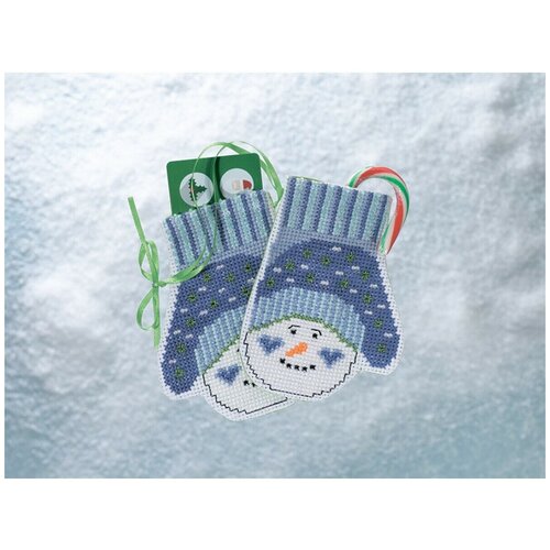Набор для вышивания Варежки Снеговика 9 х 12 см MILL HILL MH191831