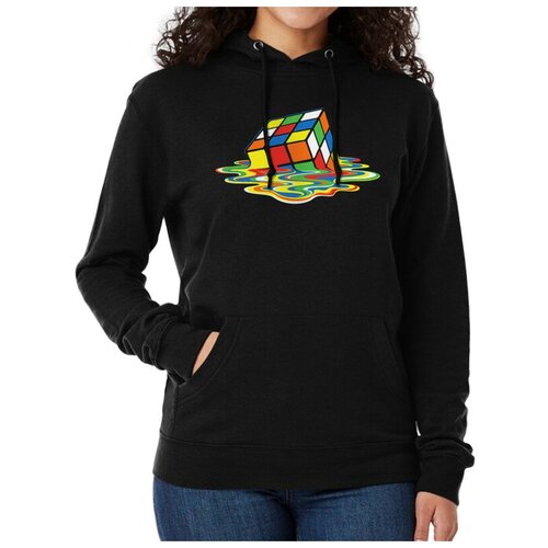 фото Толстовка / худи dream shirts кубик рубика - теория большого взрыва женский черный 48 размер