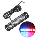 Универсальная фара светодиодная, ходовые огни, ДХО 6SMD 18 режимов, 18w 12v-24v ближний свет обычный + стробоскопы - изображение