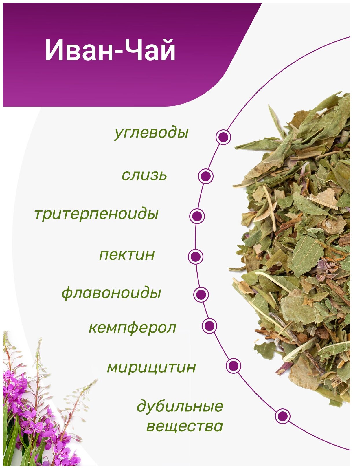 Иван-чай листовой Травяной чай сбор Травы Горного Крыма, 70 гр - фотография № 8