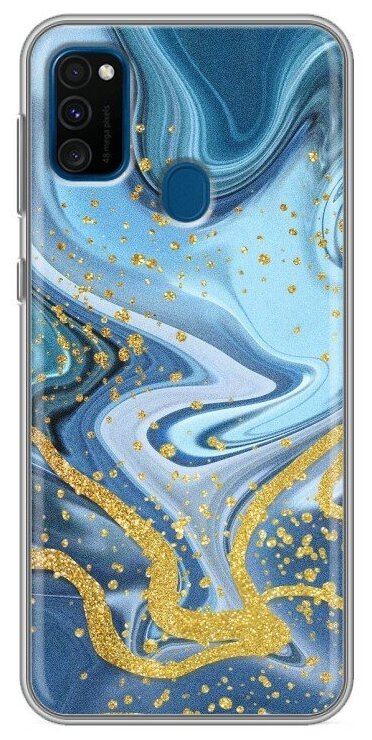 Дизайнерский силиконовый чехол для Самсунг Гэлакси М21 / Samsung Galaxy M21 Мрамор