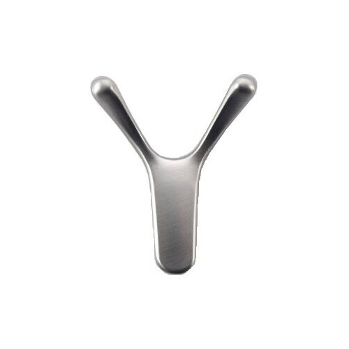 Крючок мебельный, настенный, двухрожковый, Цвет- матовое золото.