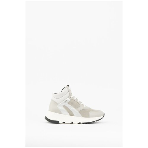 фото Высокие кожаные кроссовки geox d16hxbc1010 серый 36