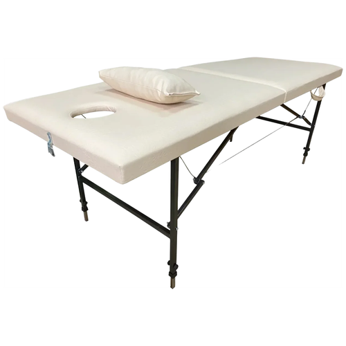 Массажный стол Fabric-Stol с регулировкой ножек, 190х70х65-85 см, бежевый