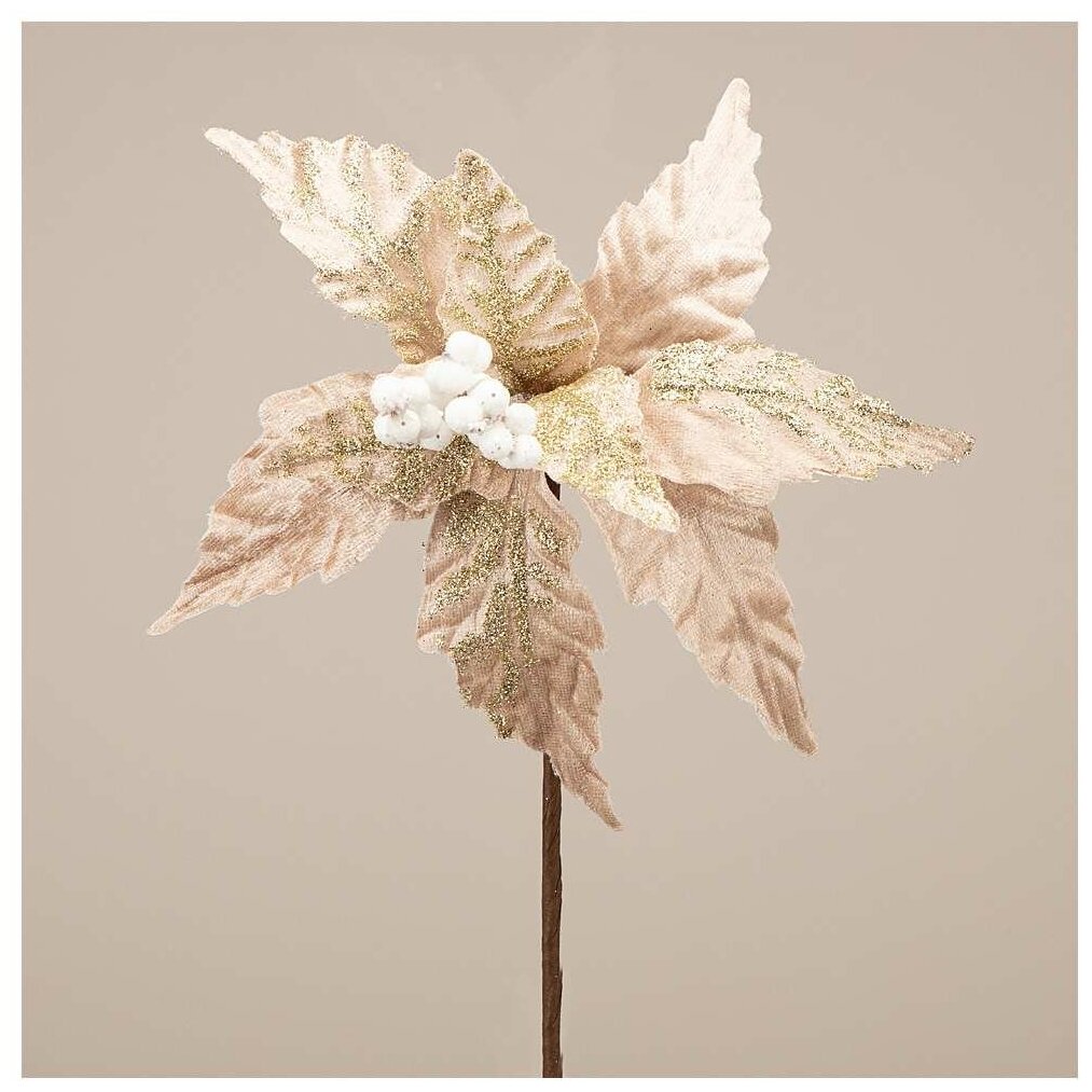 Цветок искусственный пуансетия 20*30 см. KSG-226-1034