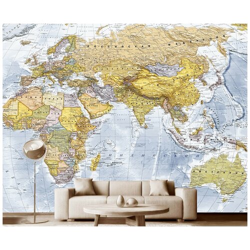 Фотообои на стену Модный Дом Карта мира 2 350x270 см (ШxВ)