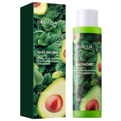 Тонер для лица Bioaqua Niacinome Avocado, увлажняющий, 200мл bioaqua маска для лица niacinome hydrating shea 25 г