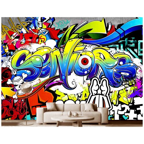 Фотообои на стену детские Модный Дом Яркое граффити 400x290 см (ШxВ)