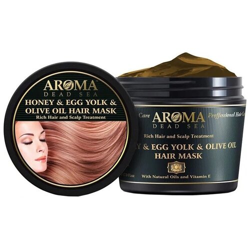 Aroma Dead Sea Маска для укрепления волос с медом, оливковым маслом и яичным желтком 500мл