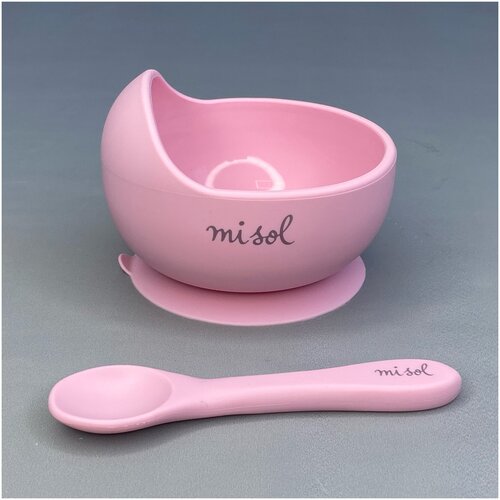 Детская силиконовая тарелка на присоске + ложечка/Набор для кормления/Посуда для кормления детская силиконовая тарелка на присоске ложечка набор для кормления посуда для кормления