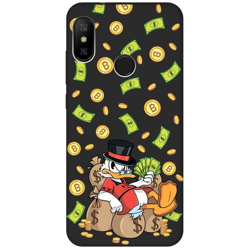 Матовый чехол Rich Scrooge для Xiaomi Mi A2 Lite / Redmi 6 Pro / Сяоми Ми А2 Лайт / Редми 6 Про с 3D эффектом черный матовый чехол rich scrooge для xiaomi mi 6 сяоми ми 6 с 3d эффектом черный