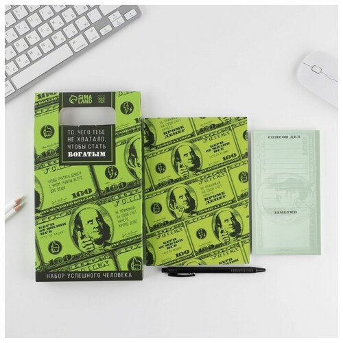 Подарочный набор «Успешный человек»: ежедневник А5 80 листов планинг 50 листов и ручка пластик
