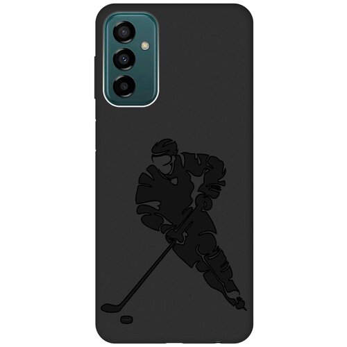 Матовый чехол Hockey для Samsung Galaxy M23 5G / Самсунг М23 5г с 3D эффектом черный матовый чехол advocado для samsung galaxy m23 5g самсунг м23 5г с 3d эффектом черный