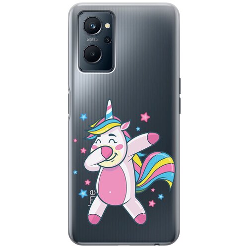 Силиконовый чехол с принтом Unicorn Dab для Realme 9i / Рилми 9и силиконовый чехол с принтом unicorn dab для realme 9 pro рилми 9 про