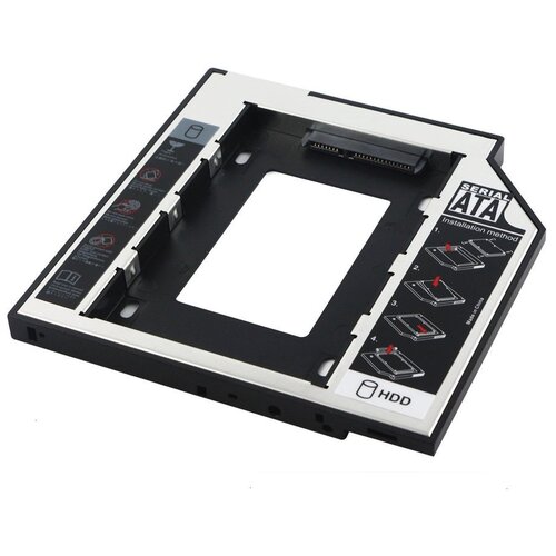 Переходник OptiBay HDD-Drive Caddy SATA-SATA (9.5mm) optibay 9 5mm sata second hdd caddy msata