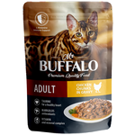 Влажный корм для кошек Mr.BUFFALO Adult цыпленок в соусе (кусочки в соусе) - изображение