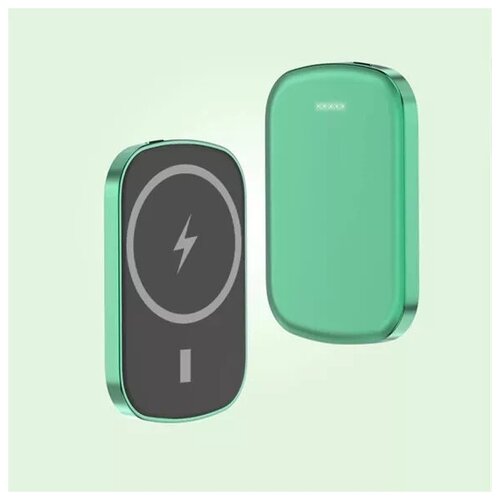 Внешний аккумулятор Magnetic Wireless Power Bank MagSafe 10000mAh зеленый