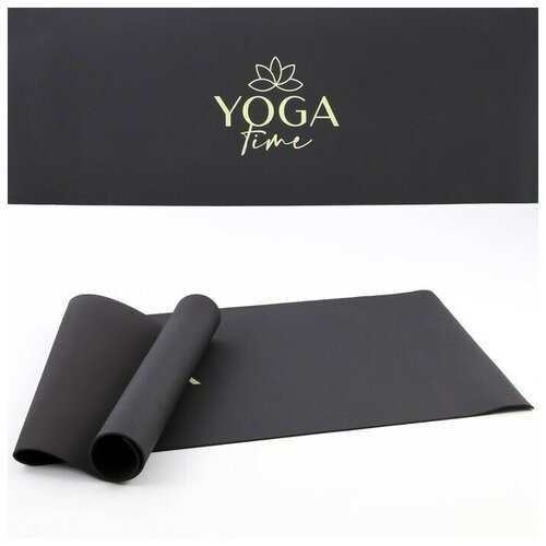 ремень для йоги yoga strap Коврик для йоги Yoga time, 173 * 61 * 0,4 см/ коврик для спорта/ товары для гимнастики/ для йоги/ коврик для фитнеса.