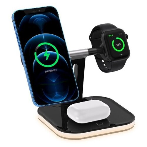 Беспроводная зарядная станция 4 in 1 Wireless Charging 25W черный