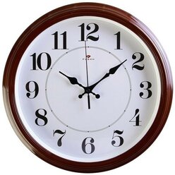 Часы настенные, интерьерные, 35 см, коричневые