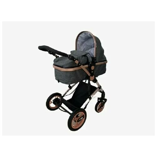 Детская коляска Teknum 2 в 1 серая/ коляска трансформер / для новорожденных