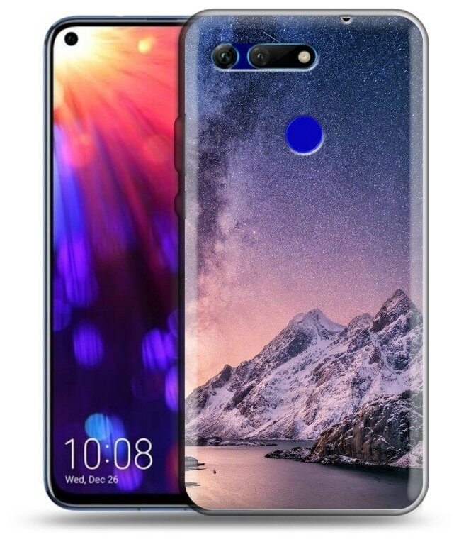 Дизайнерский силиконовый чехол для Хонор Вью 20 / Huawei Honor View 20 Горы