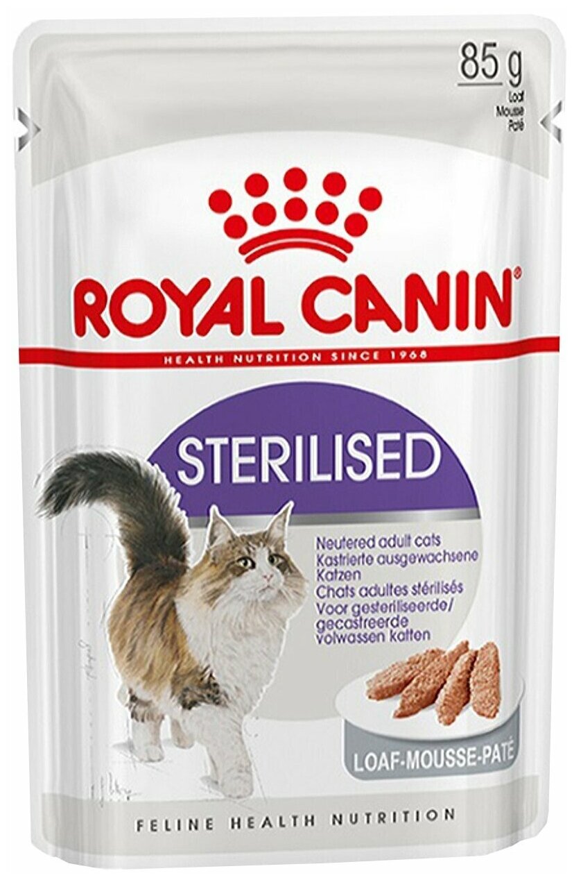 Влажный корм для стерилизованных кошек Royal Canin Sterilised (в паштете) 12 шт. х 85 г (паштет) - фотография № 4