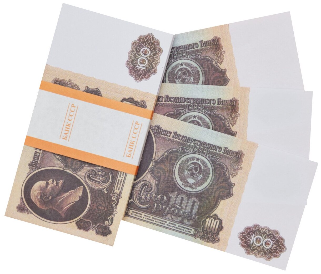 Забавная пачка денег СССР 100 рублей, сувенирные деньги для розыгрышей и приколов