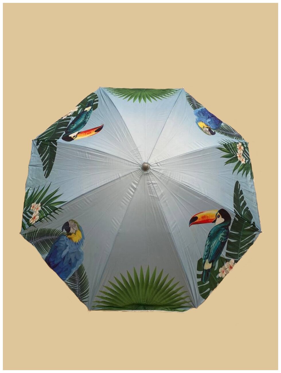 Зонт пляжный, с наклоном, d170cм, h190см, п, э170t, 8 спиц, чехол