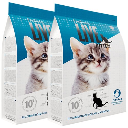 PROBIOTIC LIVE KITTEN для котят с курицей (8 + 8 кг)