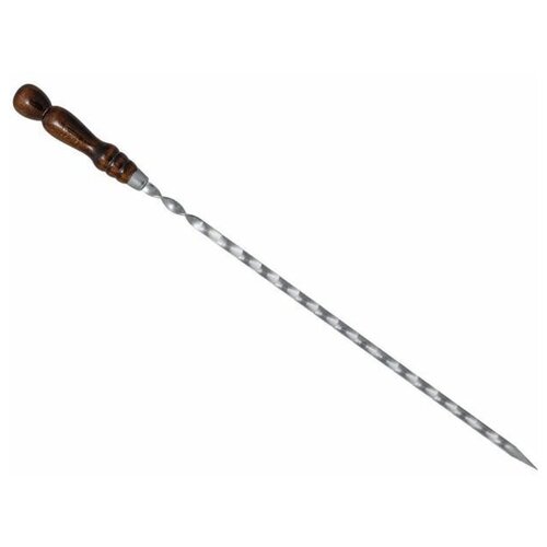 Шампур 450х12х3 мм, деревянная ручка