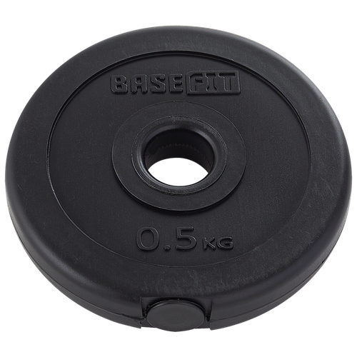 Диск пластиковый BASEFIT BB-203 0,5 кг, d=26 мм, черный