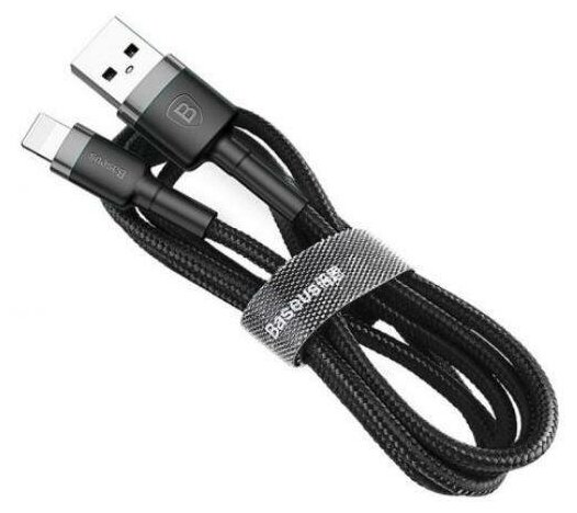 Кабель Baseus CALKLF-CG1 Cafule Cable USB to Lightning 1.5A 2m Gray+Black