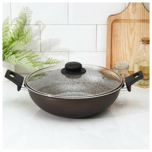 Казан 4л со стеклянной крышкой 28см 