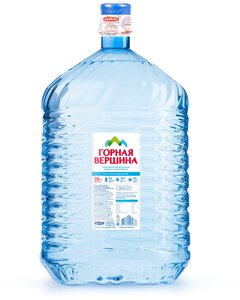 Вода питьевая "Горная вершина" 19 литров, одноразовая тара