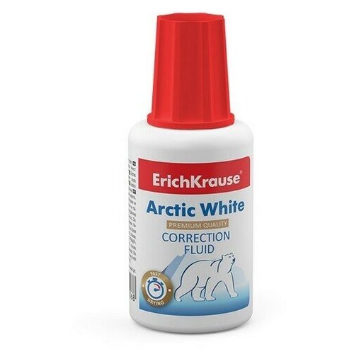 Жидкость корректирующая Erich Krause ARCTIC WHITE, 20 мл (3 шт. в упаковке)