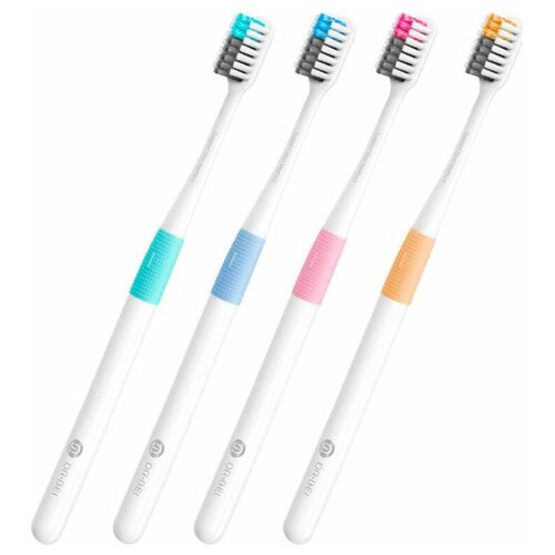 Xiaomi Набор зубных щеток Xiaomi DrBei Bass Method Toothbrush 4шт с 4-мя дорожными боксами - 39286-multicolor 97600₽