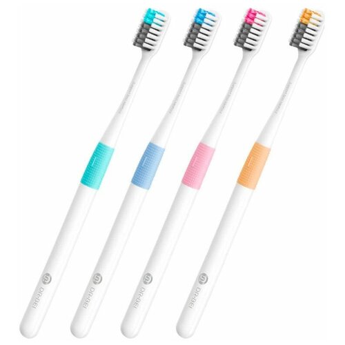 Xiaomi Набор зубных щеток Xiaomi Dr.Bei Bass Method Toothbrush 4шт (с 4-мя дорожными боксами) - 39286-multicolor