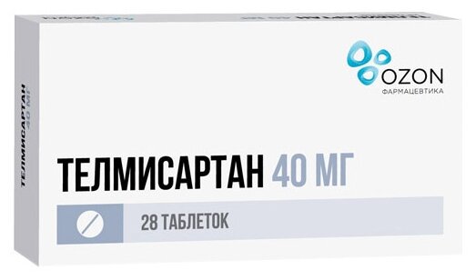Телмисартан таб., 40 мг, 28 шт.