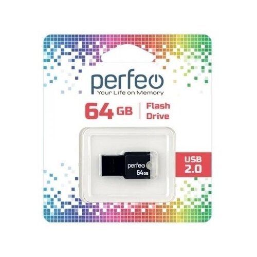 USB Флеш-накопитель USB накопитель Perfeo 64GB M01 Black