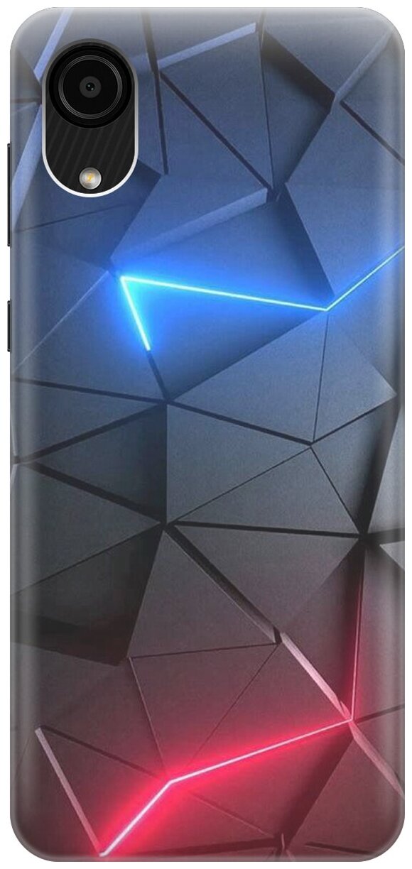 Силиконовый чехол на Samsung Galaxy A03 Core, Самсунг А03 Кор с принтом "Графитовые грани"