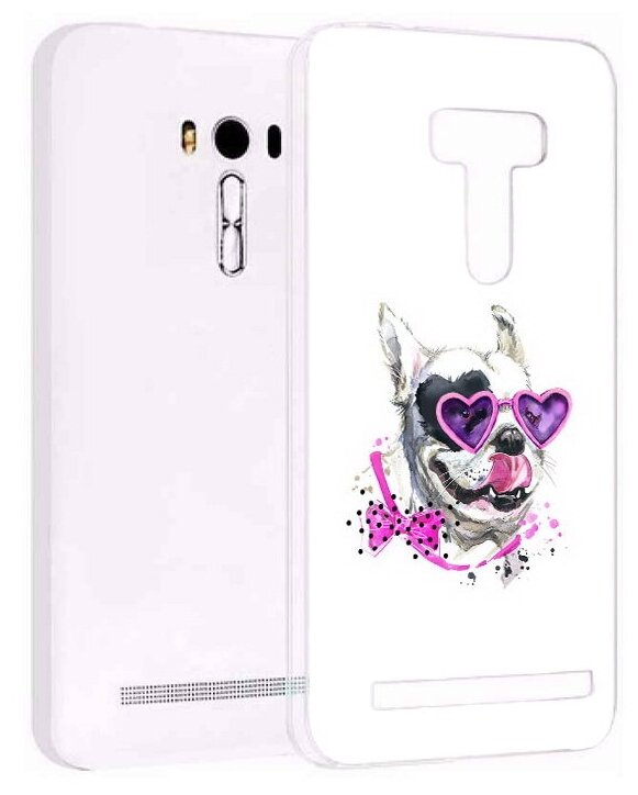 Чехол задняя-панель-накладка-бампер MyPads акварельный пёс для ASUS ZenFone Selfie ZD551KL 5.5 (Z00UD) противоударный
