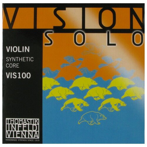 Thomastik VIS100 Vision Solo Комплект струн для скрипки размером 4/4, среднее натяжение