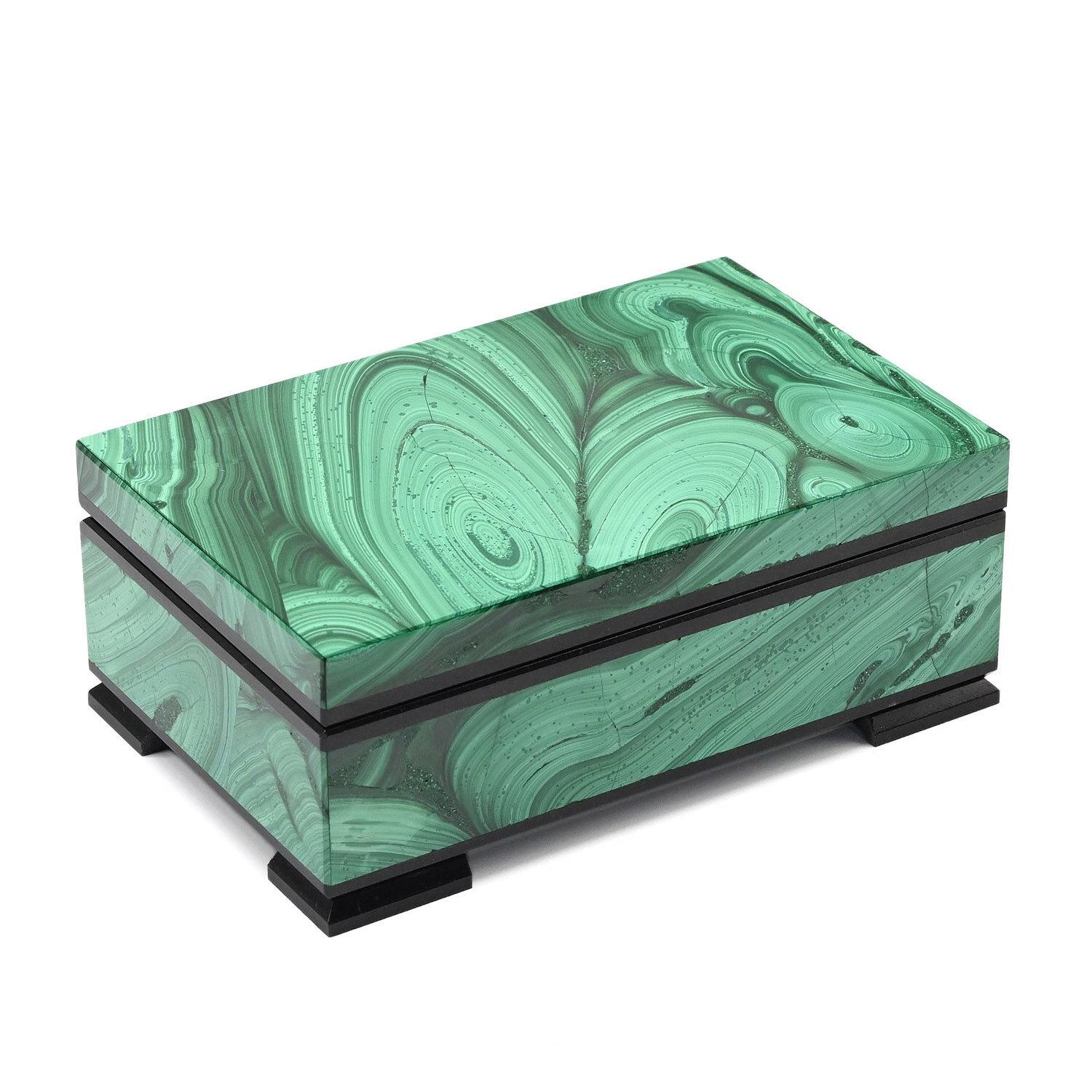 фото Шкатулка из малахита "Подарочная" 110*70*45мм РадугаКамня