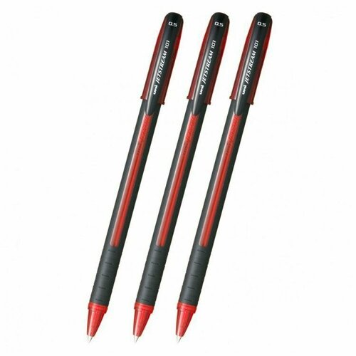 Шариковая ручка 3 шт UNI Jetstream SX-101-07 шарик 07 ммлиния 035 мм Красный 784₽