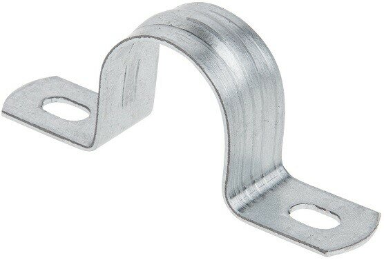 Скоба металлическая двухлапковая d 19-20 мм (10шт) Юпитер (JPZ3-3202-02-10) (юпитер)