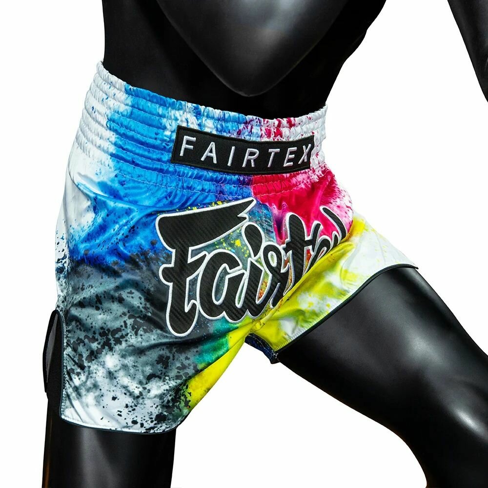 Шорты для единоборств Fairtex Базовая коллекция, размер M, красный, желтый, синий, белый — фото 1